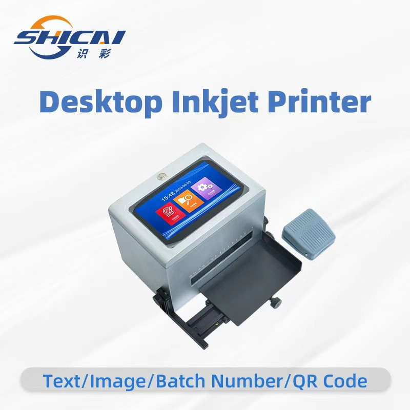 12.7mm Desktop TIJ Coder for PET Bottle Jar Can Curved Surface Date