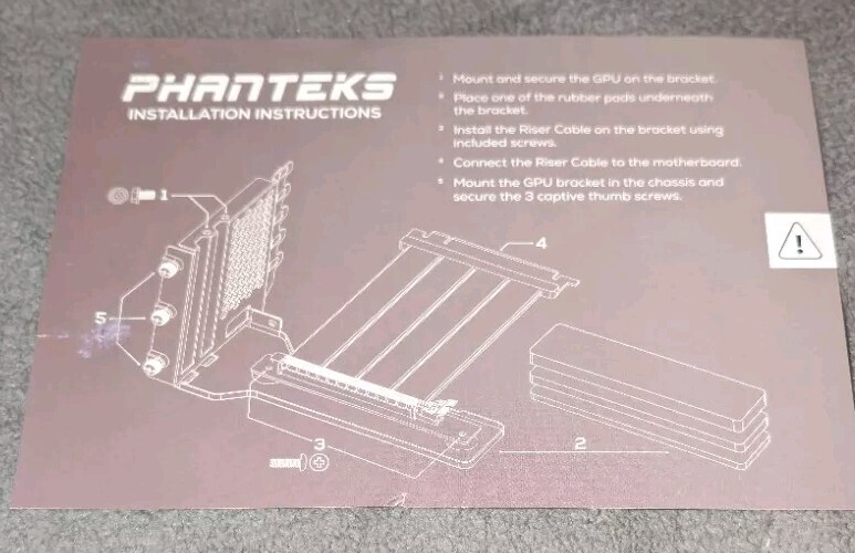 Phanteks PHVGPUKT02 Vertical GPU Bracket Kit 155mm Cable