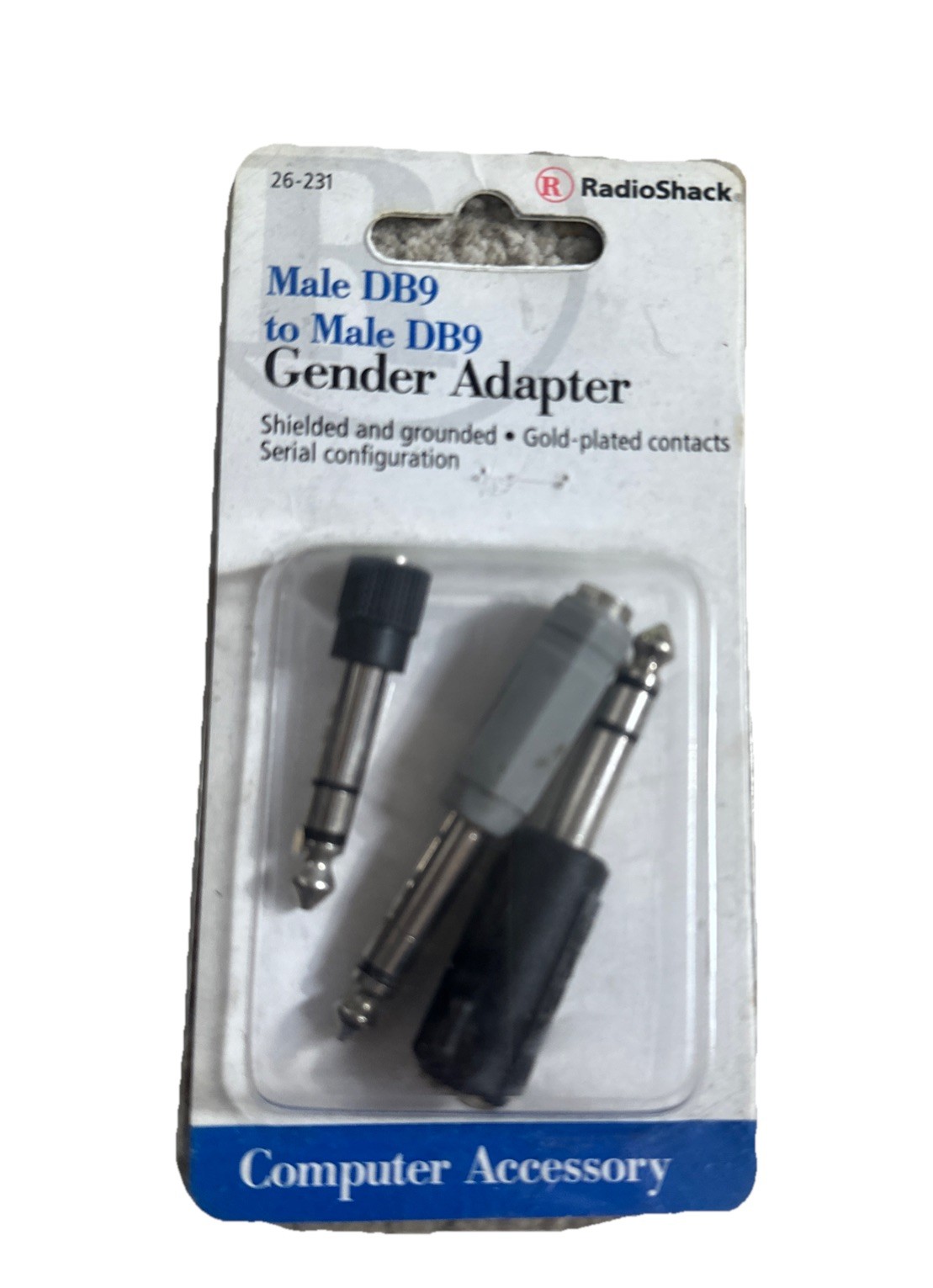 RadioShack Gender Adapter Male DB9 To Male Db9 Shielded And Grounded Gold Plated