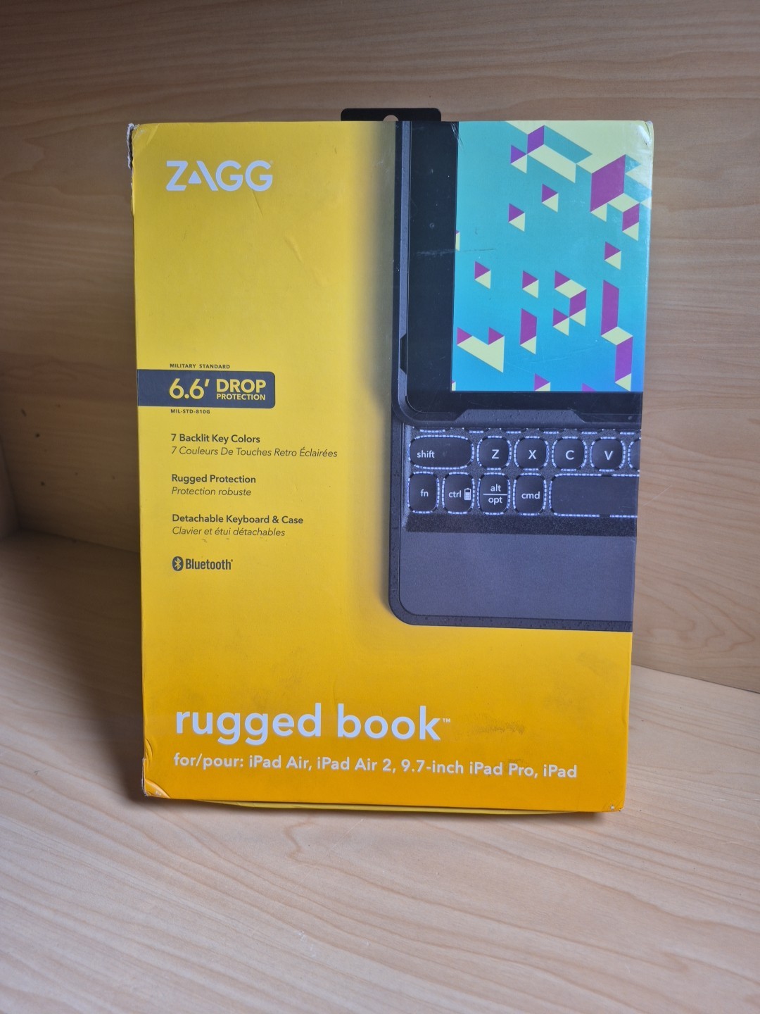 ZAGG Rugged Book Keyboard Case Open Box Protective Folio Detachable Keyboard 6.6