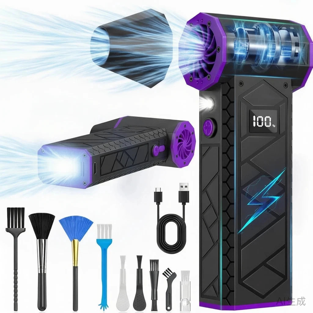 High-Speed Electric Air Duster  Blower,180000 RPM,10000mAh,Multipurpose Jet Fan