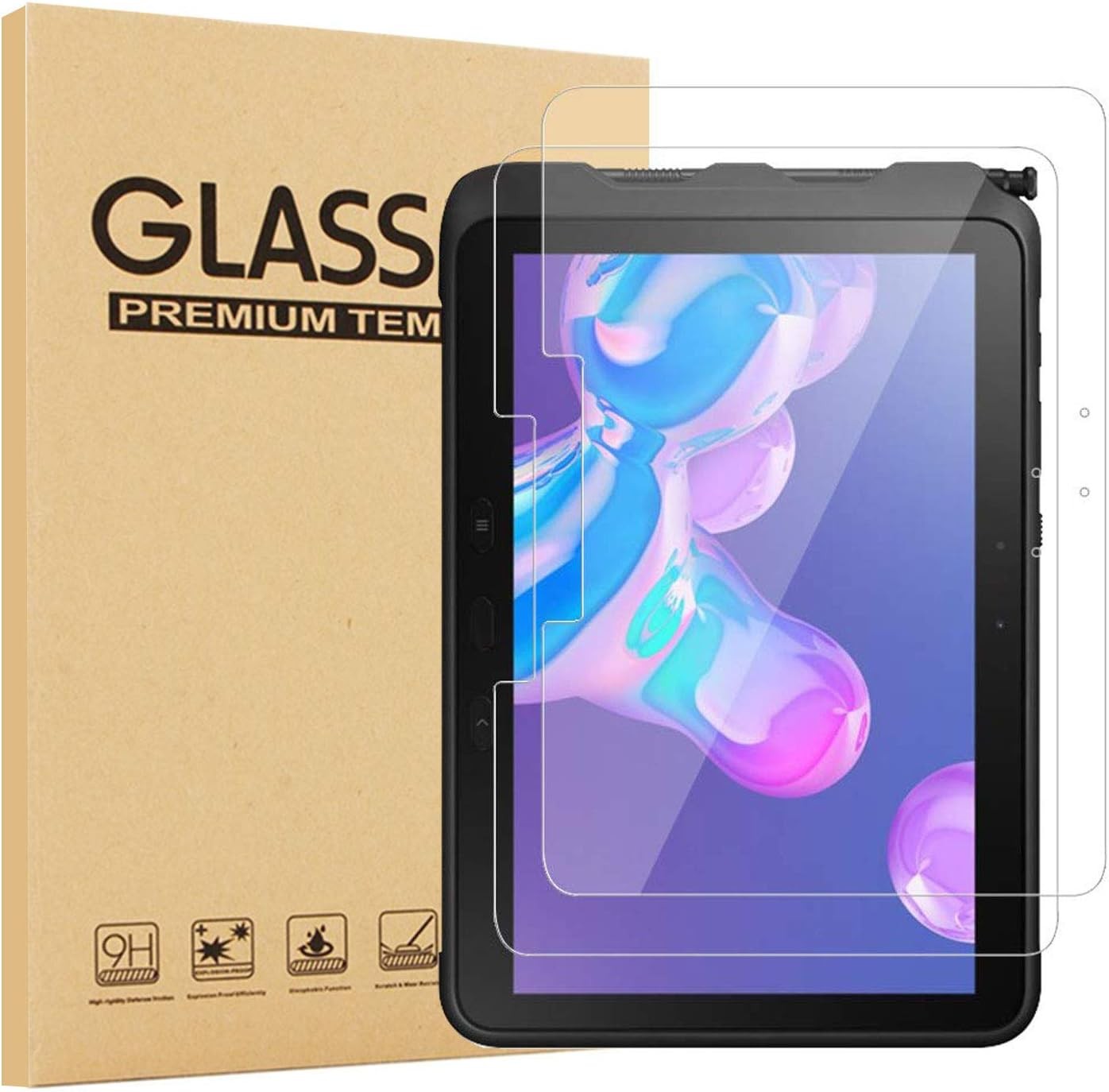2-Pack Glass Screen Protector for Samsung Galaxy Tab Active5 Pro - 9H Hardness