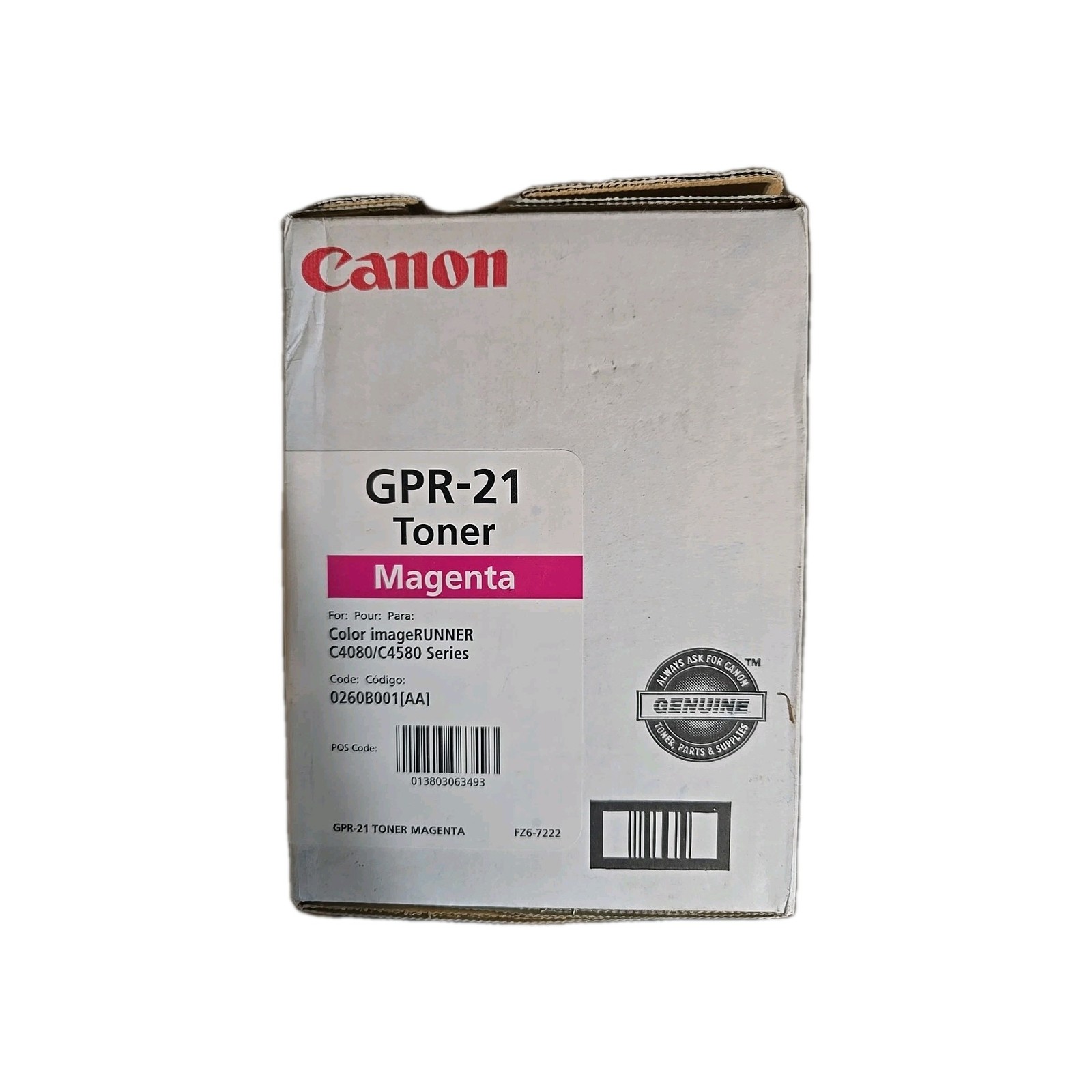 Canon GPR-21 Magenta Genuine OEM Toner Cartridge New 