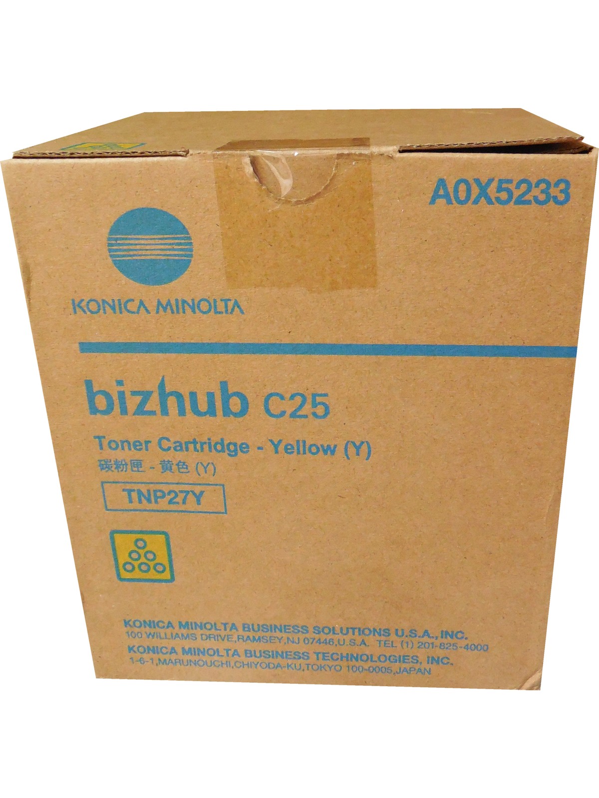 Konica Minolta TNP27Y (A0X5233) Yellow Toner Cartridge Genuine OEM