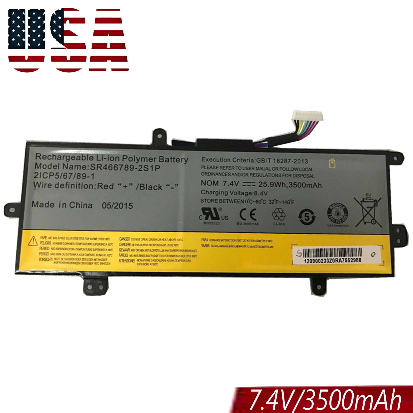 NEW replacement Battery For SR466789-2S1P 3500mAh 25.9Wh 2ICP5/67/89-1