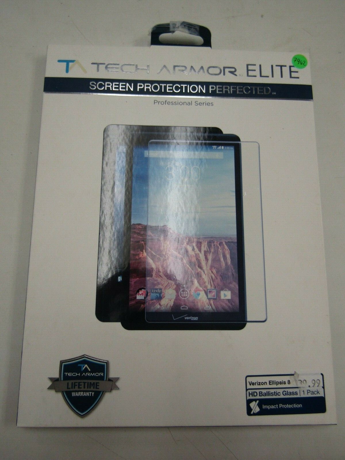 TECH ARMOUR ELITE SCREEN PROTECTOR, VERIZON ELLIPSIS 8, PLEASE READ 7962