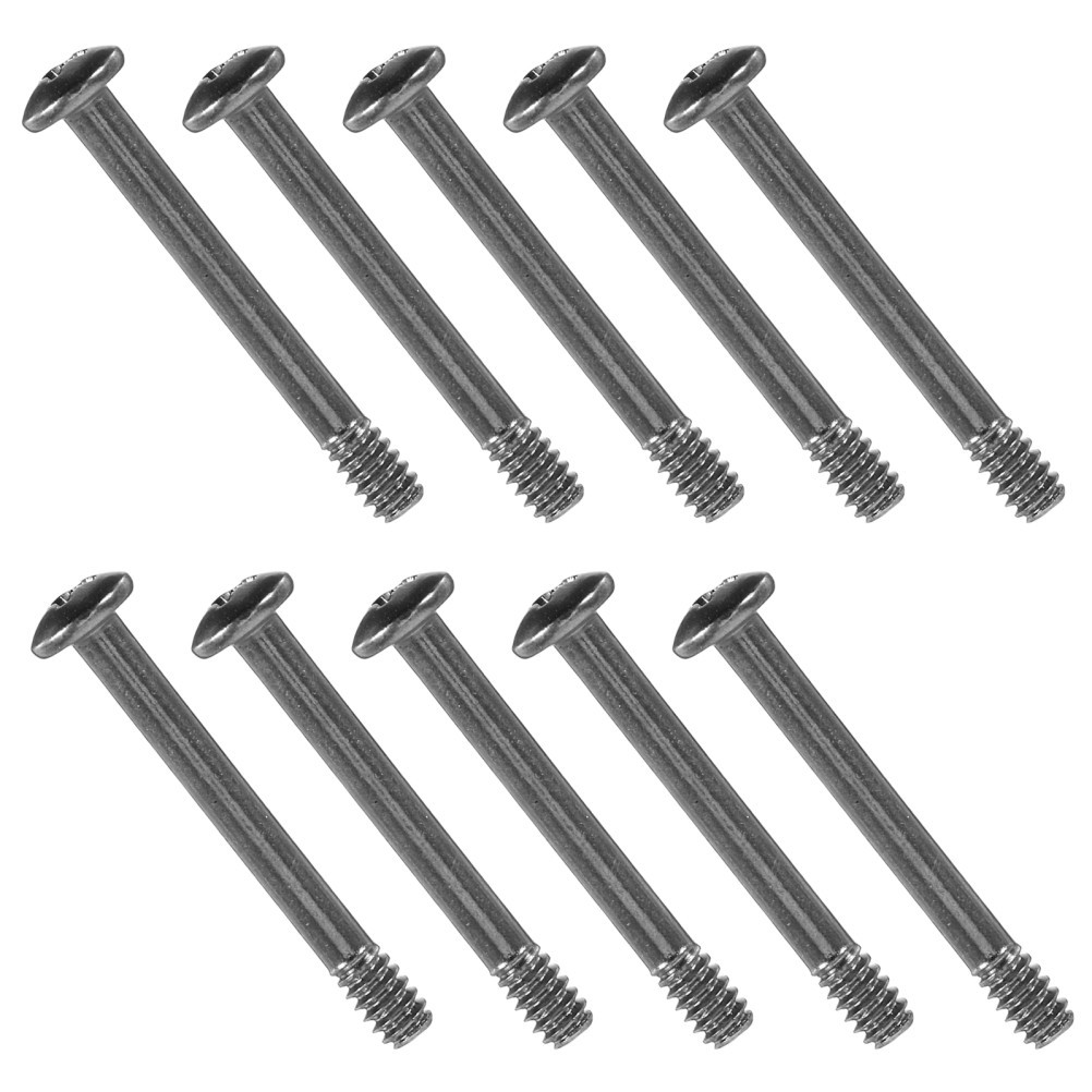 10Pcs Long Black Iron Case Fan Screws M5 Self-Tapping for Pc Cooling