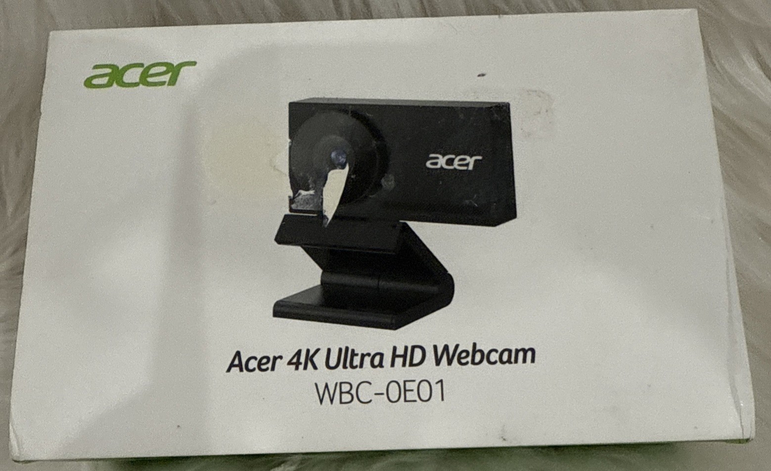 Acer 4K Webcam for Pc/Mac with All-Metal Unibody Sculpted 1/2" Sensor, OPEN-BOX
