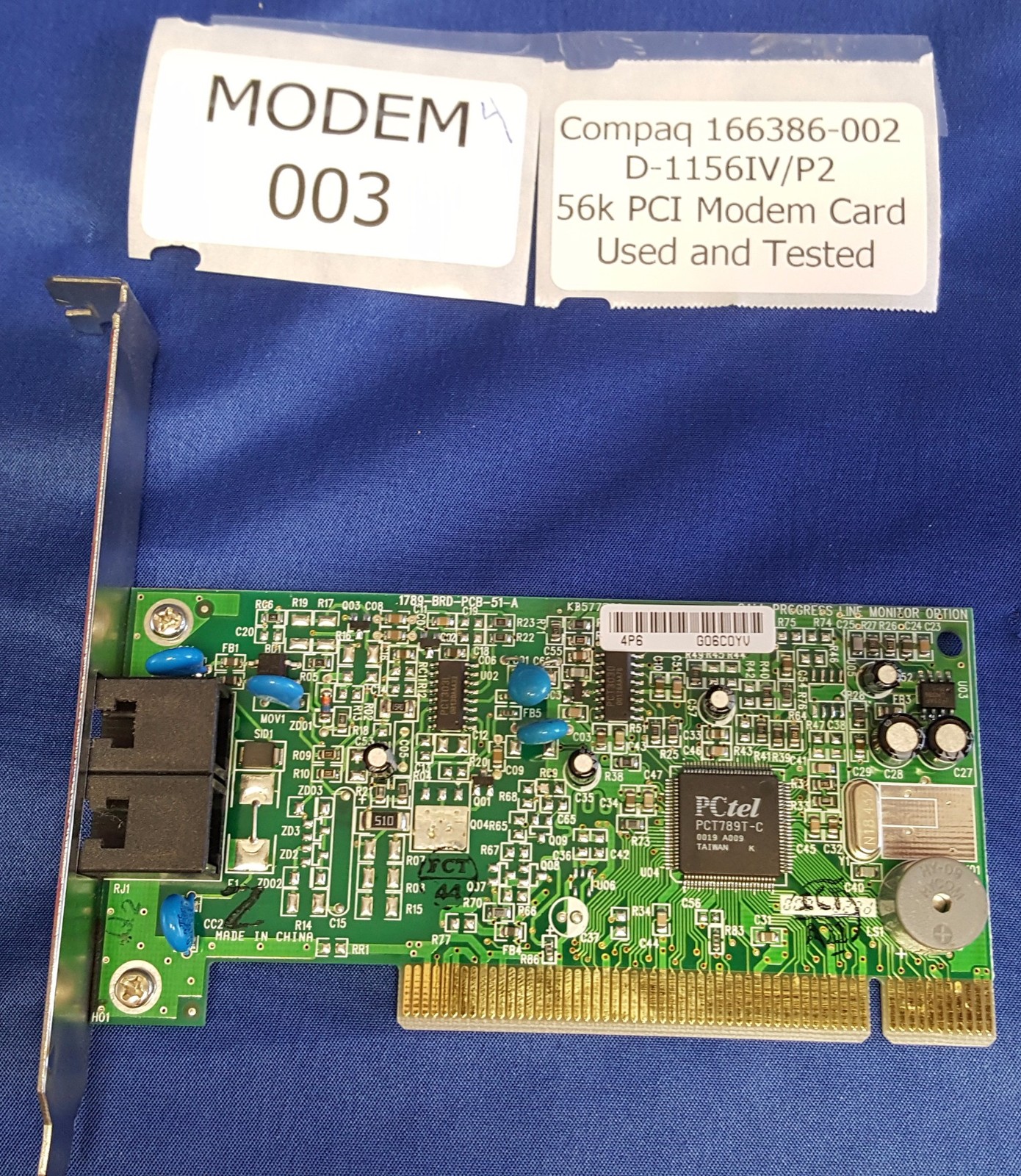 USED Compaq 166386-002 D-1156IV/P2 56k PCI Modem Card