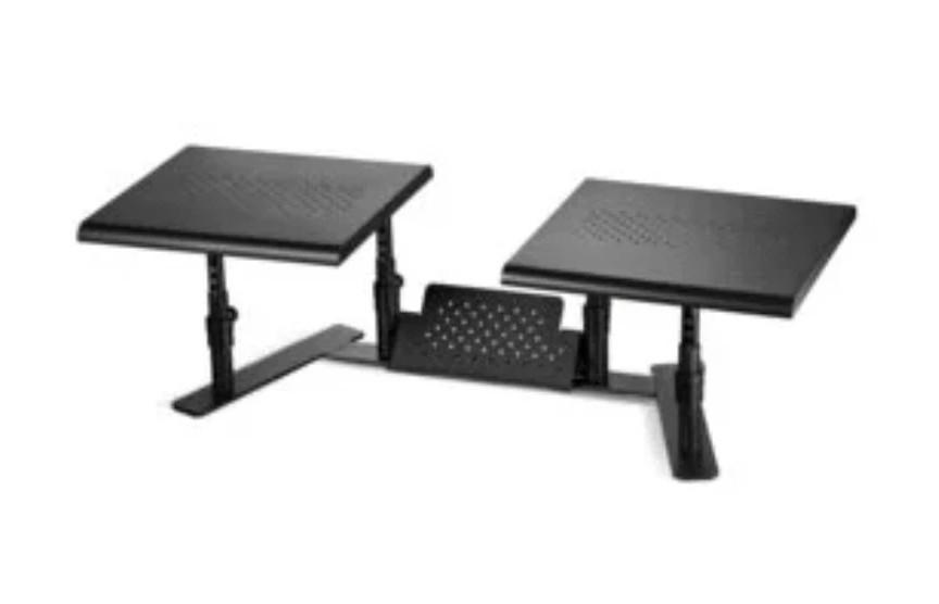 NEW Staples Dual Monitor Stand up to 24" Monitors Black (51230) ST51230-CC