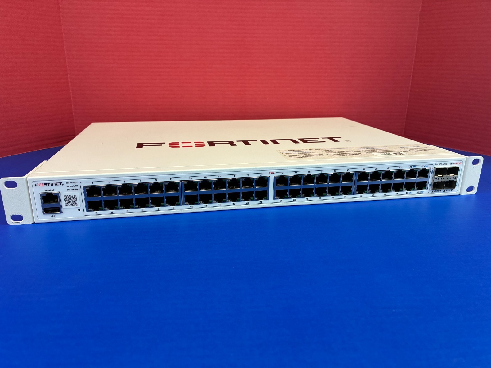 Fortinet FortiSwitch FS148FFPOE FS-148F-FPOE 48 Port Managed Ethernet PoE Switch