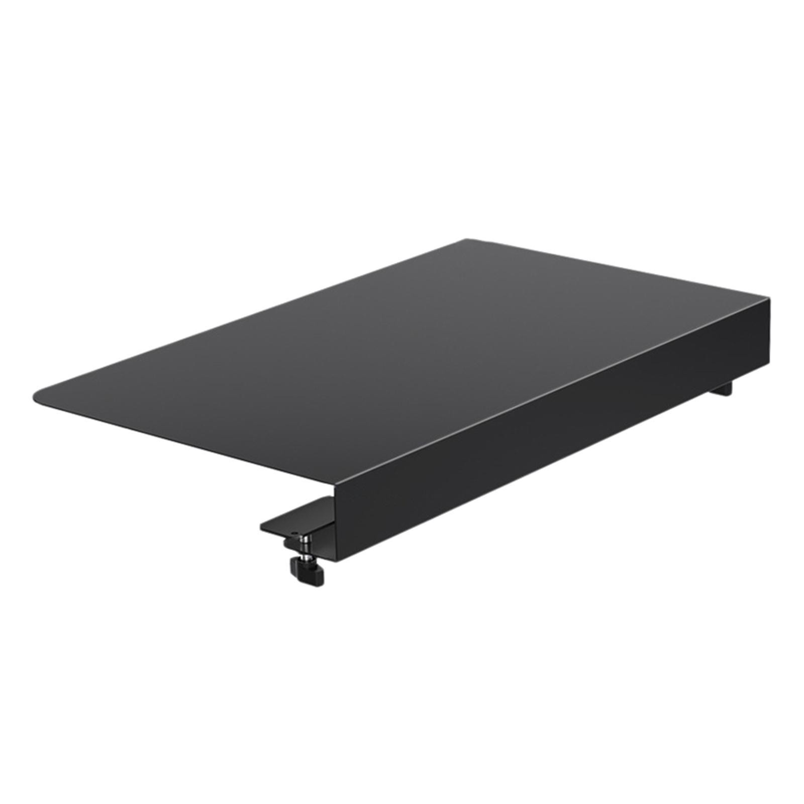 Clamp on Corner Desk Connector Sleeve Plate Black L Shaped Table Extension Clamp