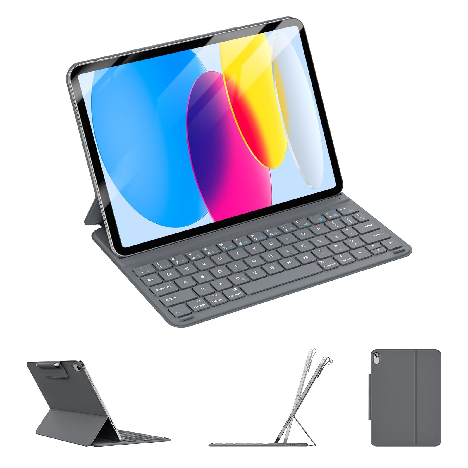 ZYNTHRALIX for iPad 11th (A16, 2025)/10th Generation Case with Keyboard, Ultra-T