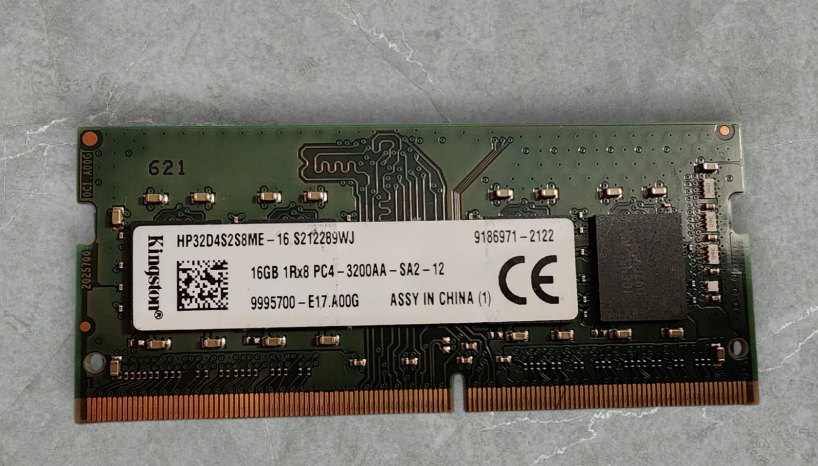 Kingston 16GB 1RX8 PC4 3200 DDR4 260pin Memory Ram HP32D4S2S8ME
