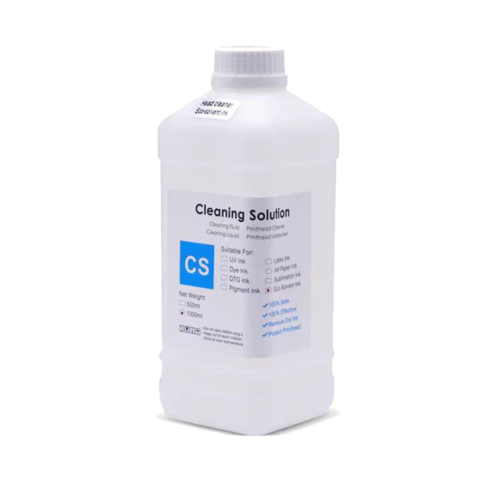 CULater 1000ML Eco Solvent Ink Cleaning Solution Compatible for Solvent Printer