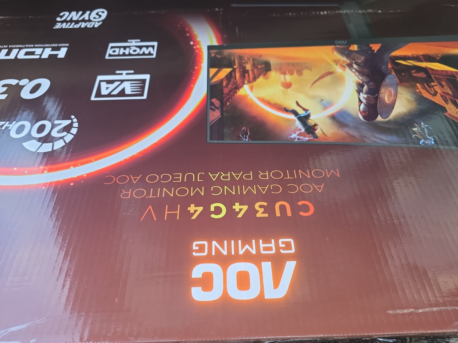 AOC - CU34G4HV 34" VA Panel Curved Gaming Monitor, LED, WQHD (3440x1440), 200...