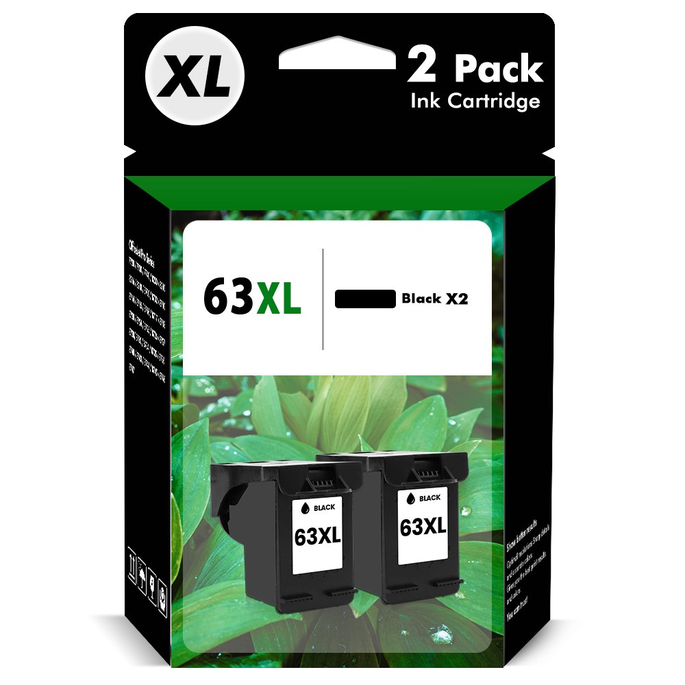 63 XL Ink Cartridges for HP Envy 4520 4512 OfficeJet 3830 4650 5255 5258 Printer
