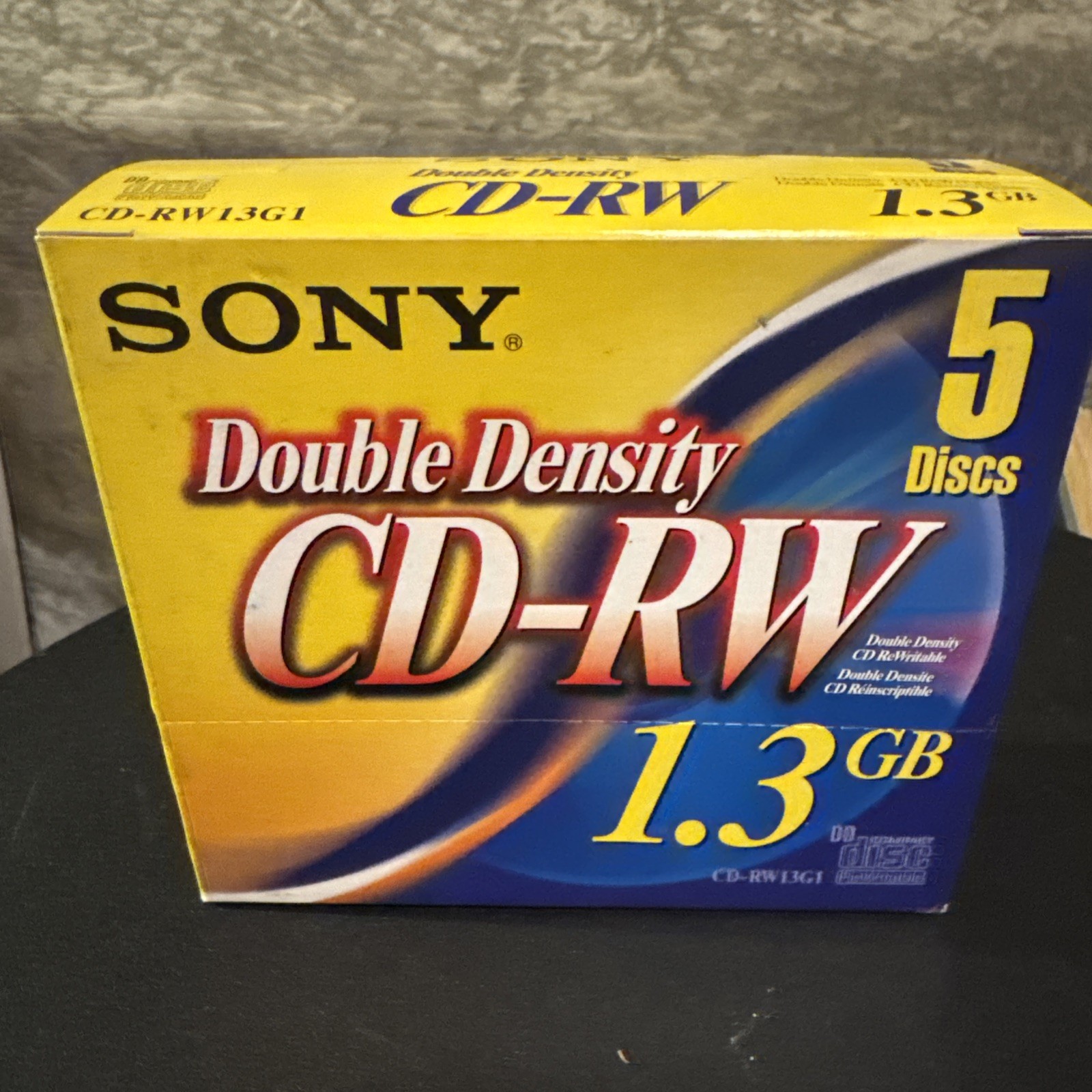 Sony Double Density CD-RW13G1 CD Pack Of 5 Discs- 1.3gb- New