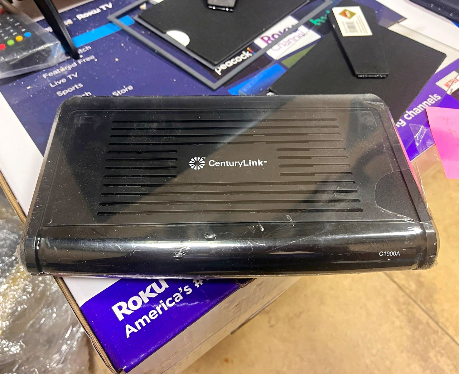 CenturyLink C1900A DSL Modem Router Wireless-N Black 4-Port Ethernet USB WPS