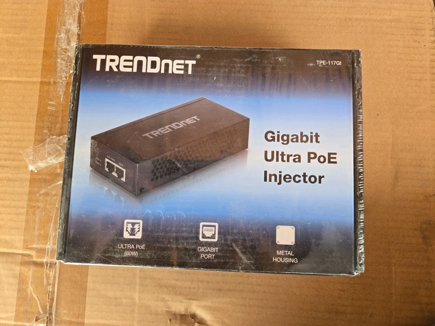 TRENDnet TPE-117GI Gigabit Ultra PoE+ Injector 60W New Sealed