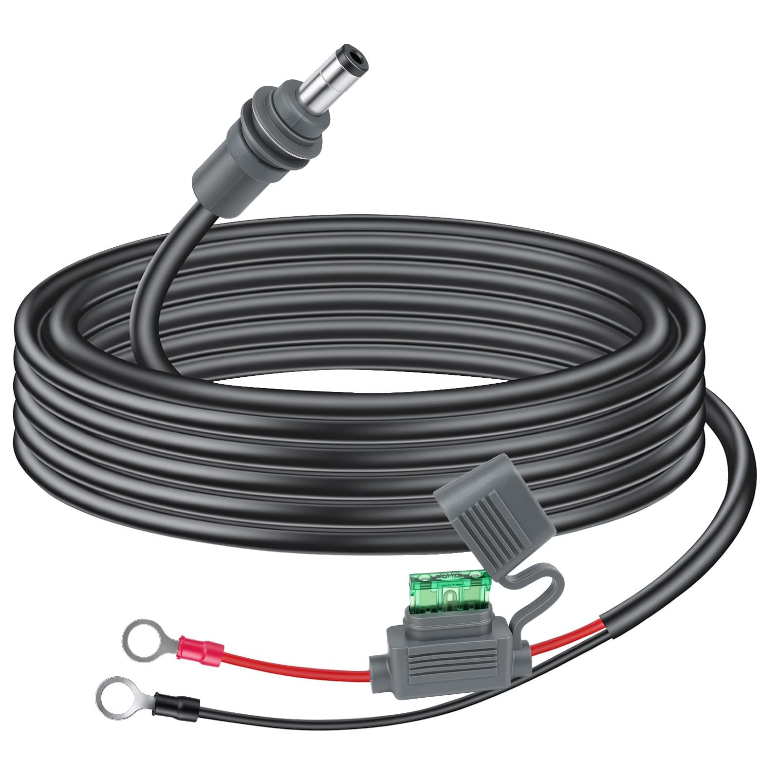Starlink Mini Power Cable - 12V/24V Battery Adapter, O Ring to DC Extension Cabl