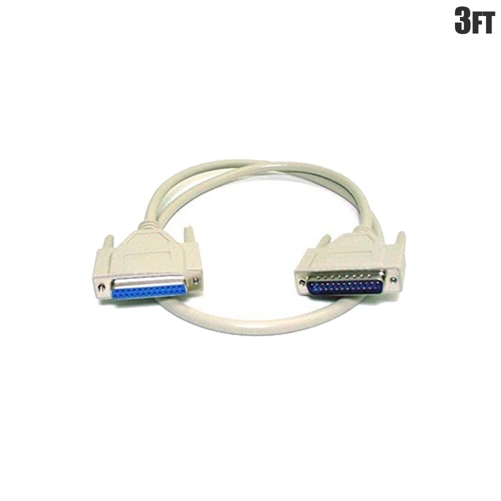 3FT DB25 25 Pin RS232 Male to Female Serial Parallel Printer Extension Cable