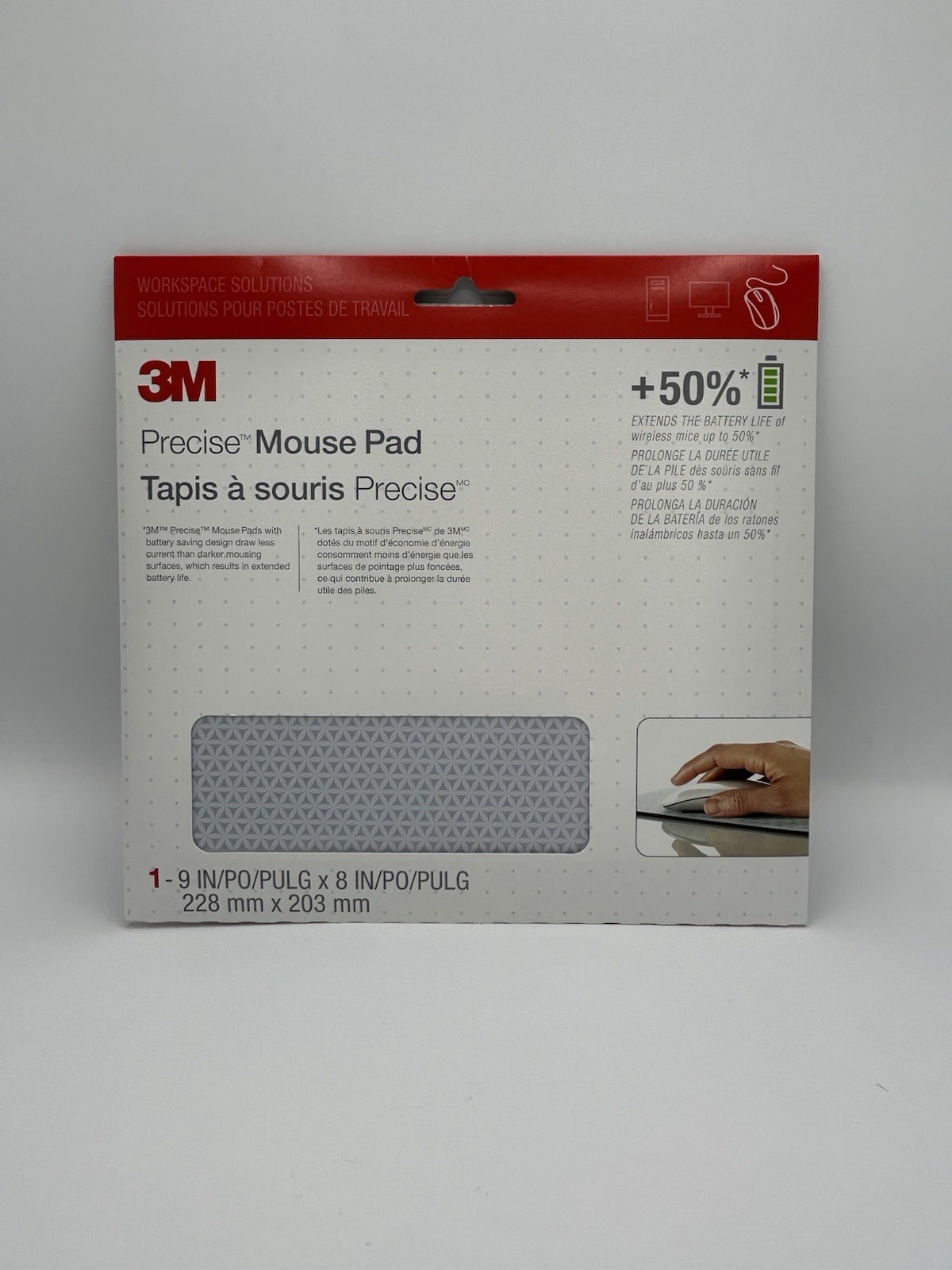 3M New MP114-BSD1 Precise Mouse Pad, Fast Speed, Nonskid Battery Life Extender  