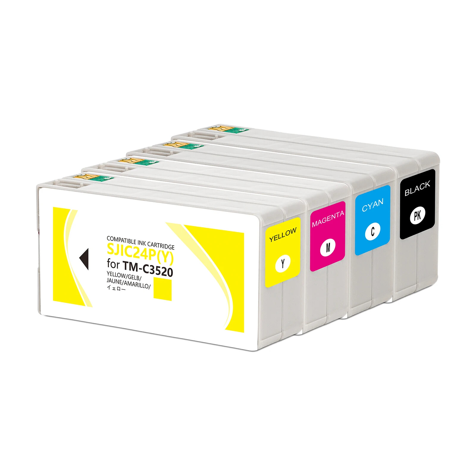 SJIC24P 30ML Compatible Ink Cartridge for Eps Colorworks TM-C3520 Printer 1SET