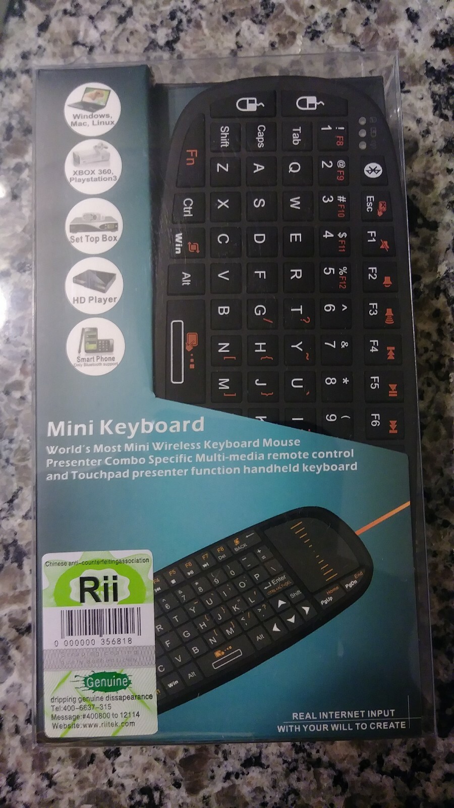 Rii Mini i10 Bluetooth Keyboard with Touchpad Mouse for PC, Tablet and Smart TV
