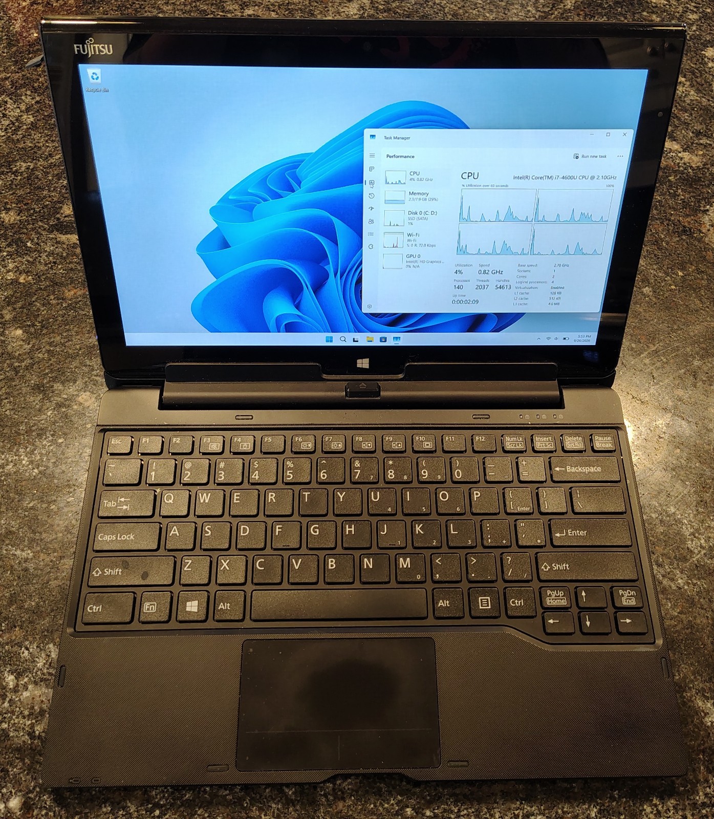 Fujitsu Stylistic Q704  12'5 FHD Touch Tablet Intel i7-4600U 8GB 512GB SSD w/Pen