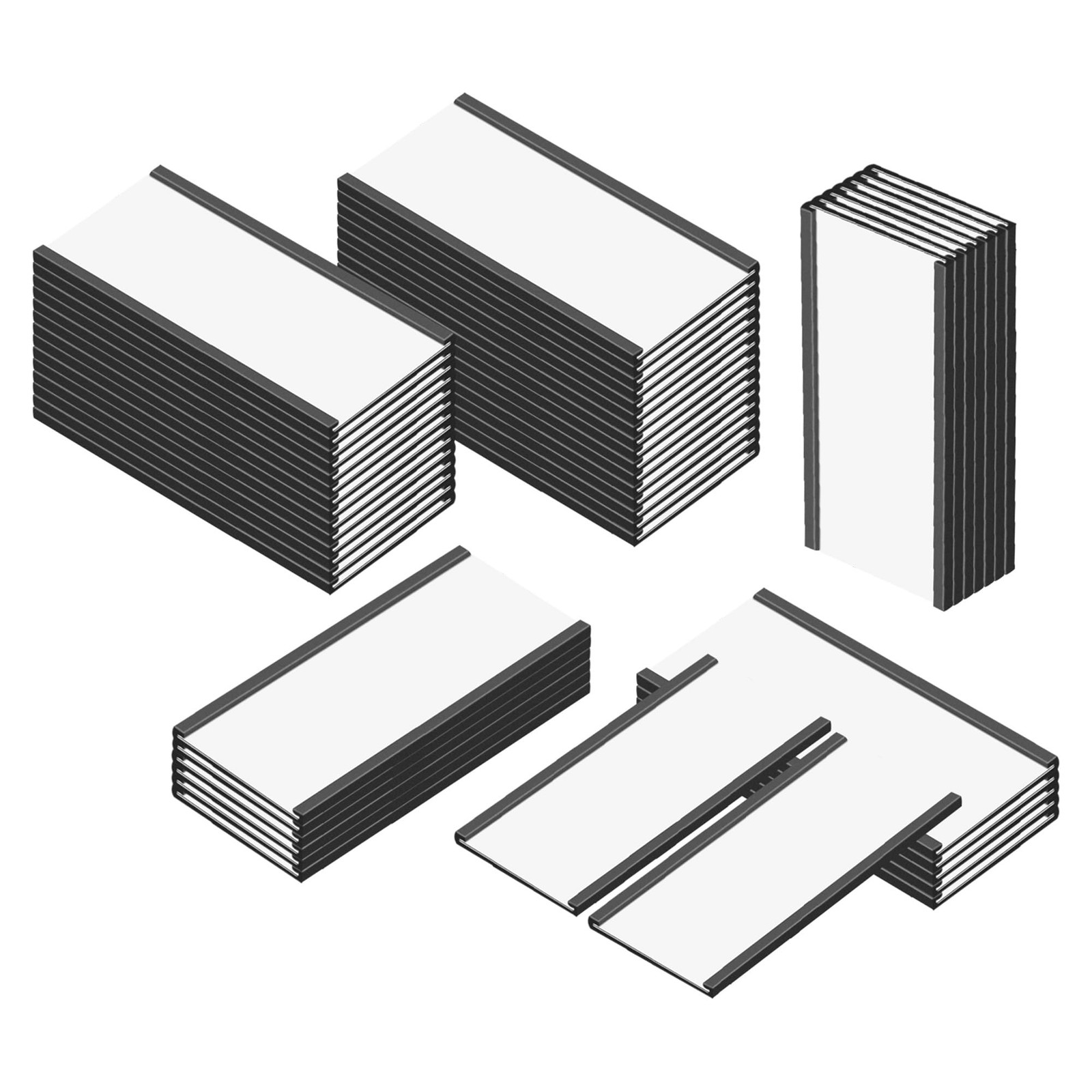 C Channel Magentic Label Holders 1.6x4 Inch, Magnetic Labels