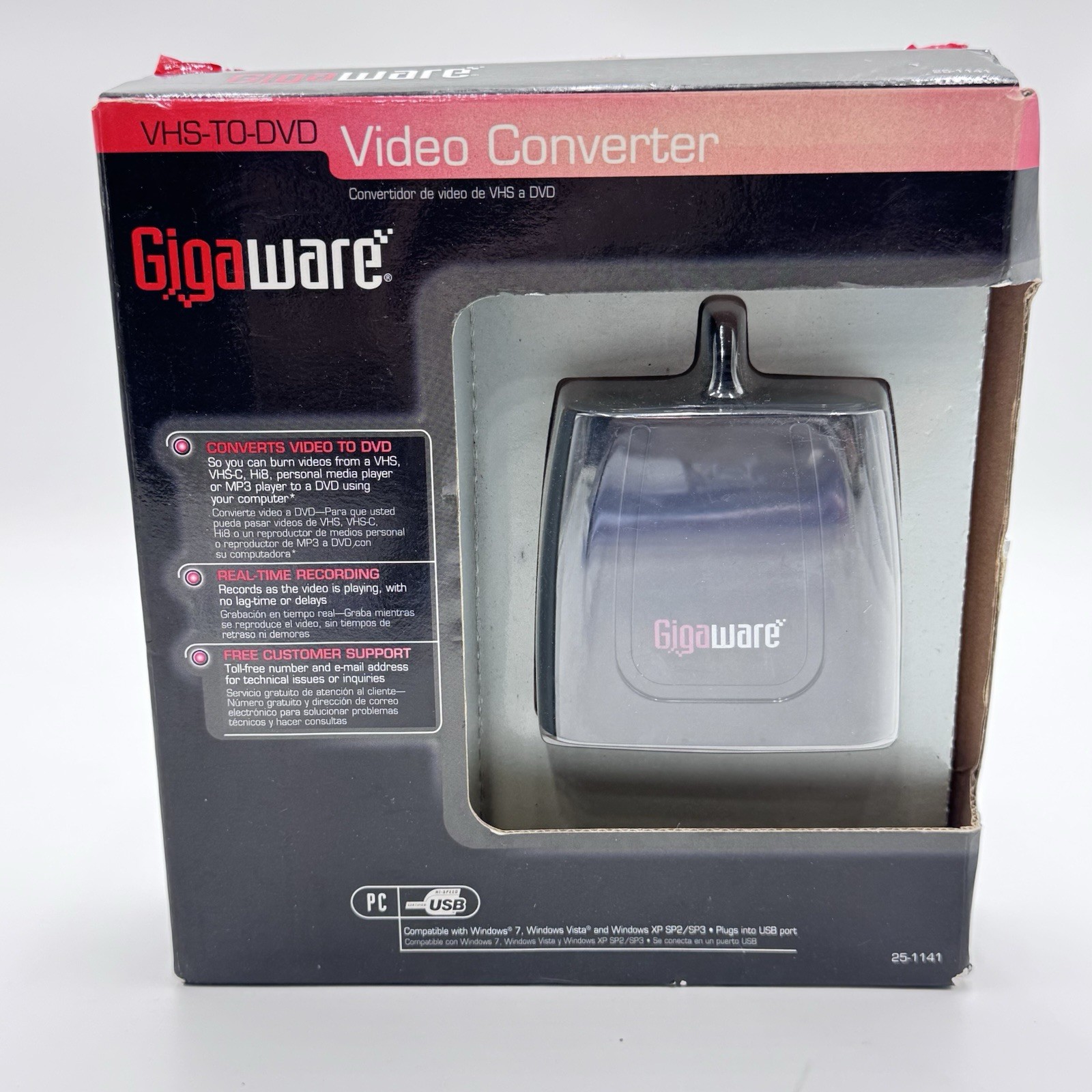Gigaware VHS-TO-DVD Or MP3 Video Converter New Old Stock