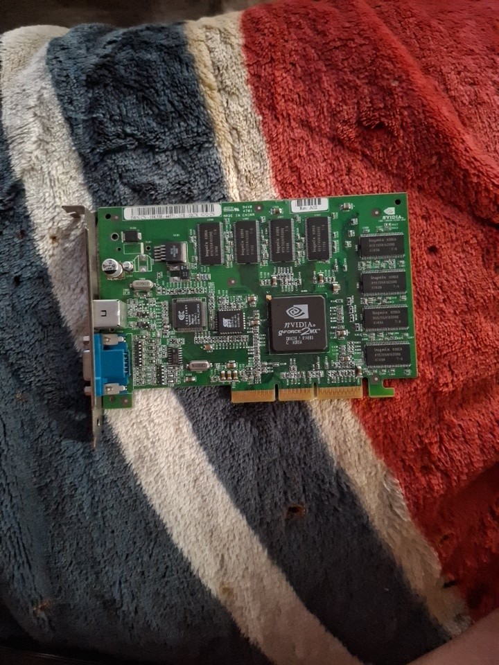 Vintage Nvidia P36 GeForce2 MX 64MB DDR AGP Video Graphics Card 180-P0036-0000-A