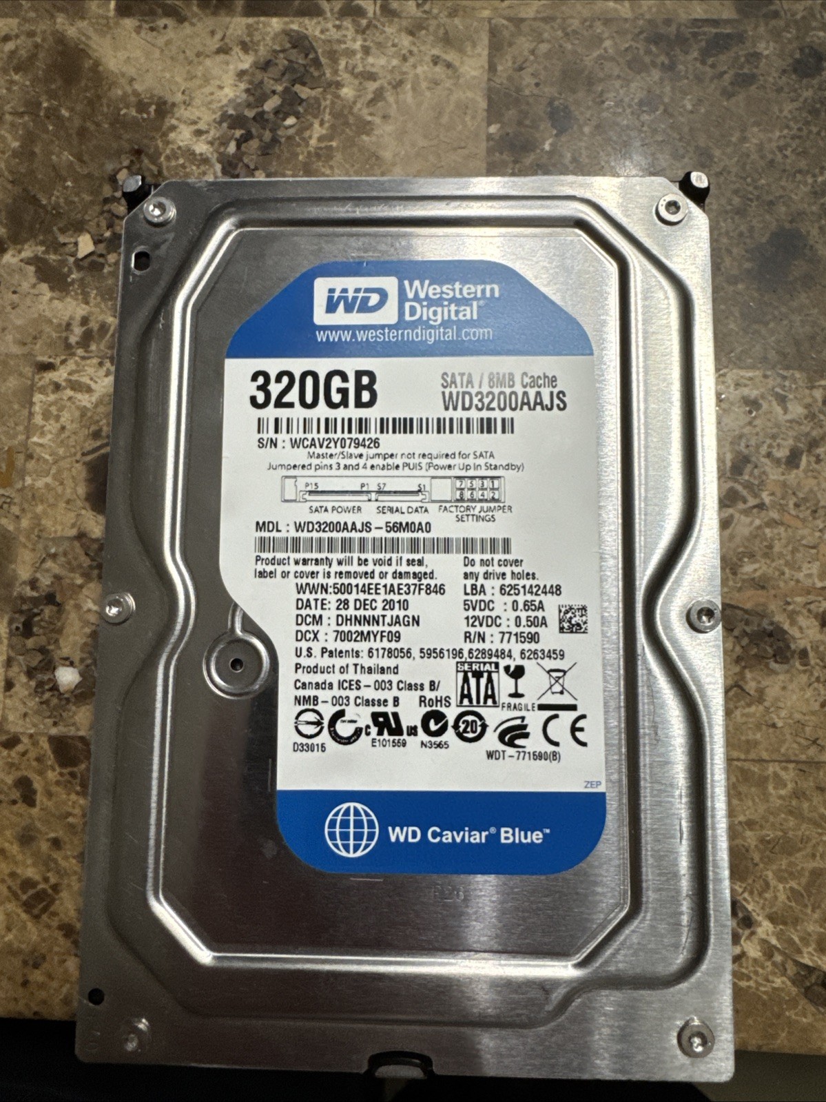 Western Digital WD3200AAJS 320 GB 320GB Internal 7200RPM 3.5" (WD3200AAJS) HDD