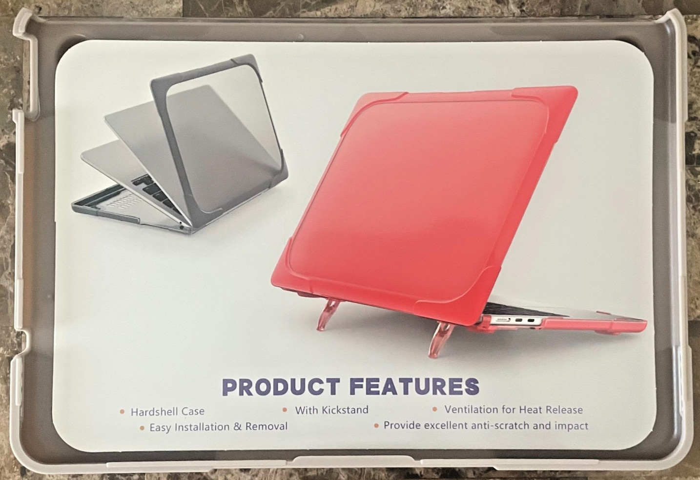 Batianda Heavy Duty Case for MacBook 13 Inch Hard Shell Cover Kickstand