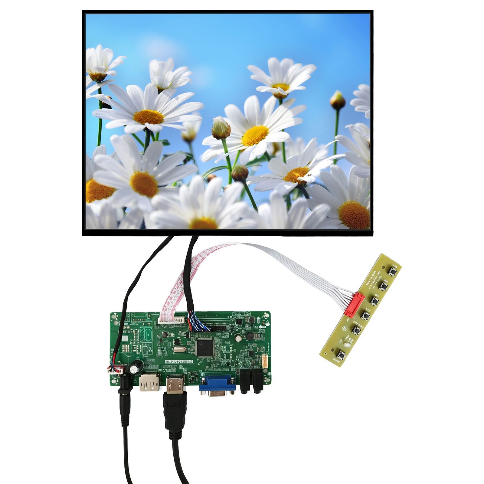 HD VGA DP LCD Controller Board 12.1inch VS121GH-L01 1024X768 IPS LCD Display