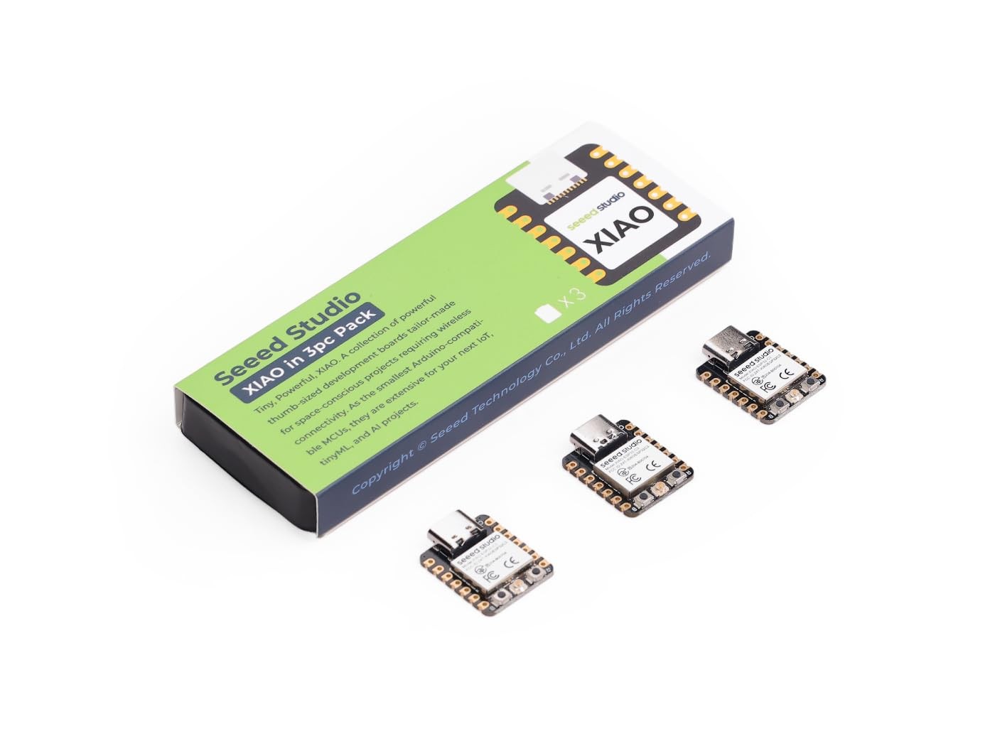 XIAO ESP32S3 3PCS Pack 2.4GHz WiFi BLE 5.0 for IoT Wearable