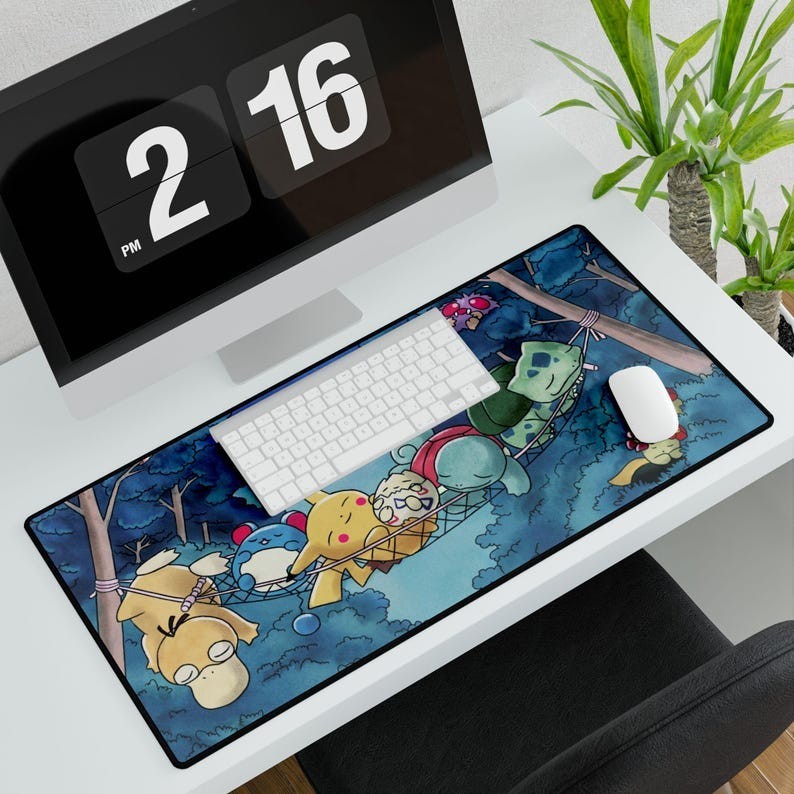 Sleep time Pika And Pals Pokemon Gaming Mouse Pad Desk Mat Accessories