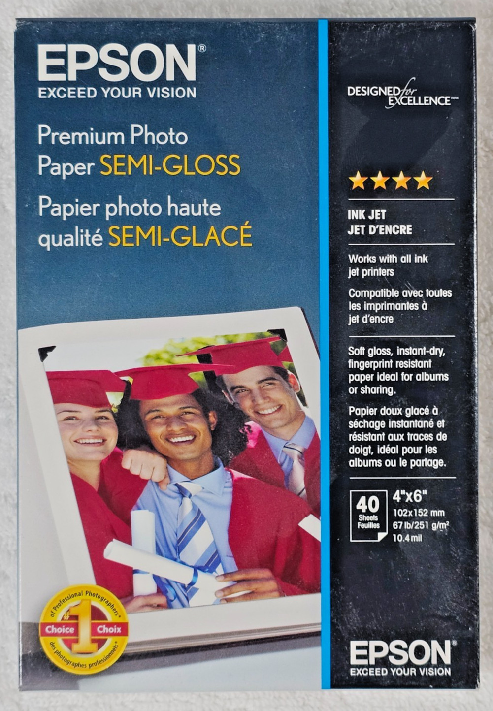 NEW Epson Premium Photo Paper Semi-Gloss 4x6" 40 Sheets S041982 Sealed VTG 2010