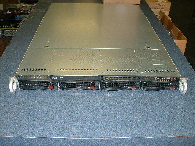 Supermicro 1U Server X9DRI-LN4F 2x Xeon E5-2680 2.7ghz / 256gb / 4xTrays / Rails