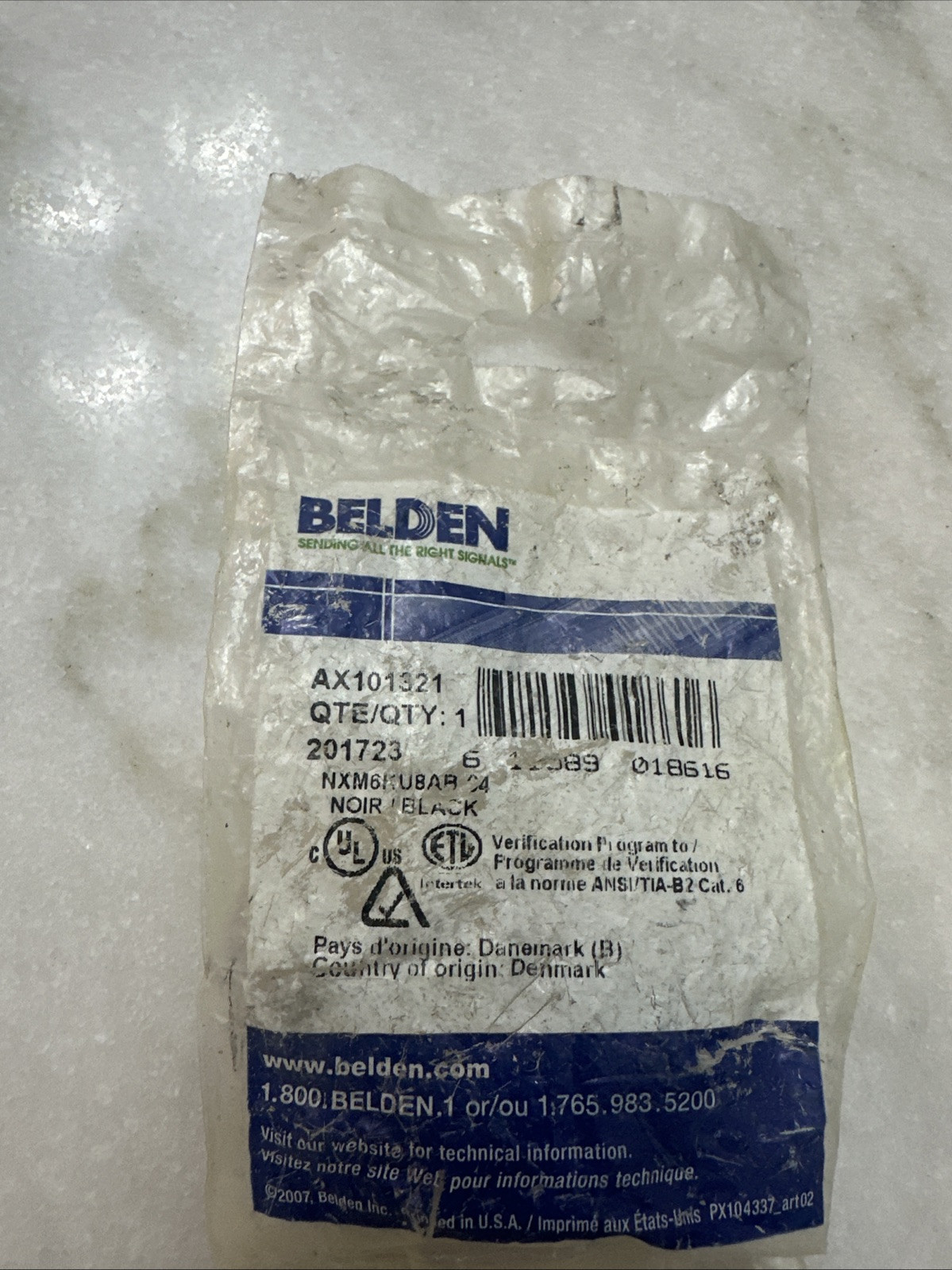 Belden AX101321 Noir Black