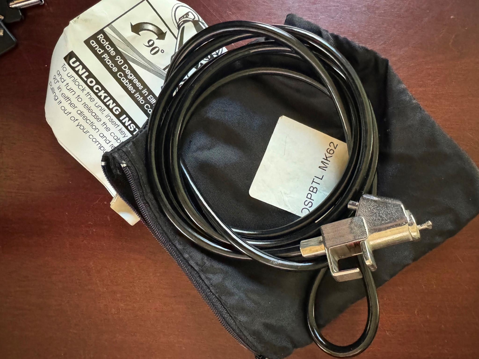 Noble Security MK62 Universal Keyed Notebook Lock with Peripheral Cable Trap