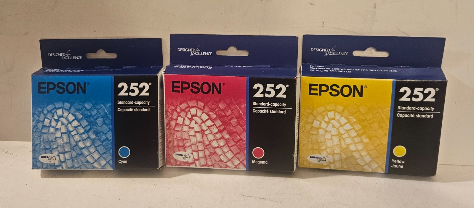 Epson 252 Cyan/Magenta/Yellow/Black  Standard-Capacity Ink Combo Pack, Exp 10/28
