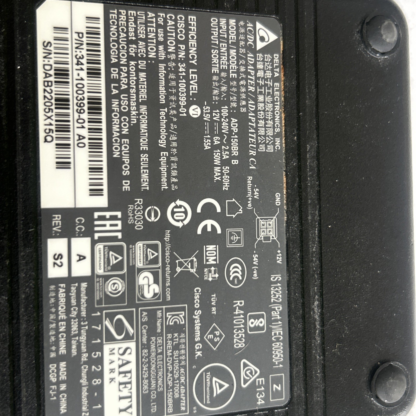 Genuine Cisco AC/DC 150w Power Supply External  Adapter