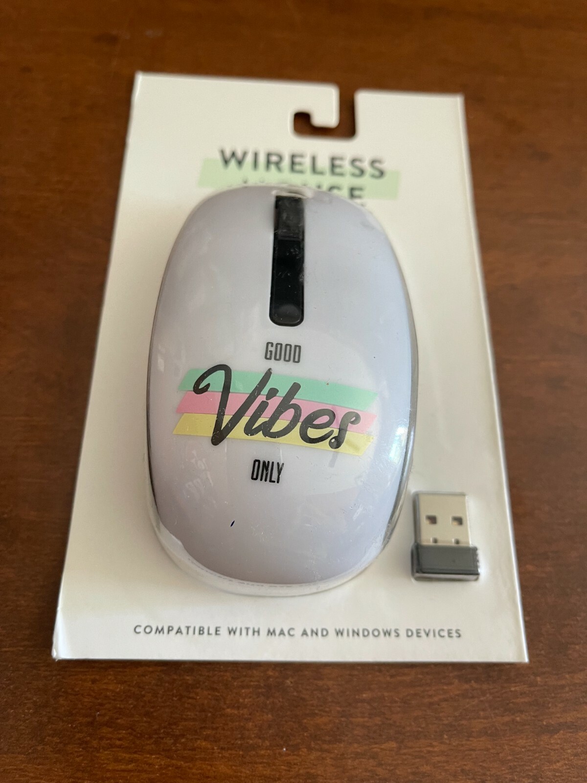 Vivitar Wireless Mouse good vibes Mac and Windows Compact 