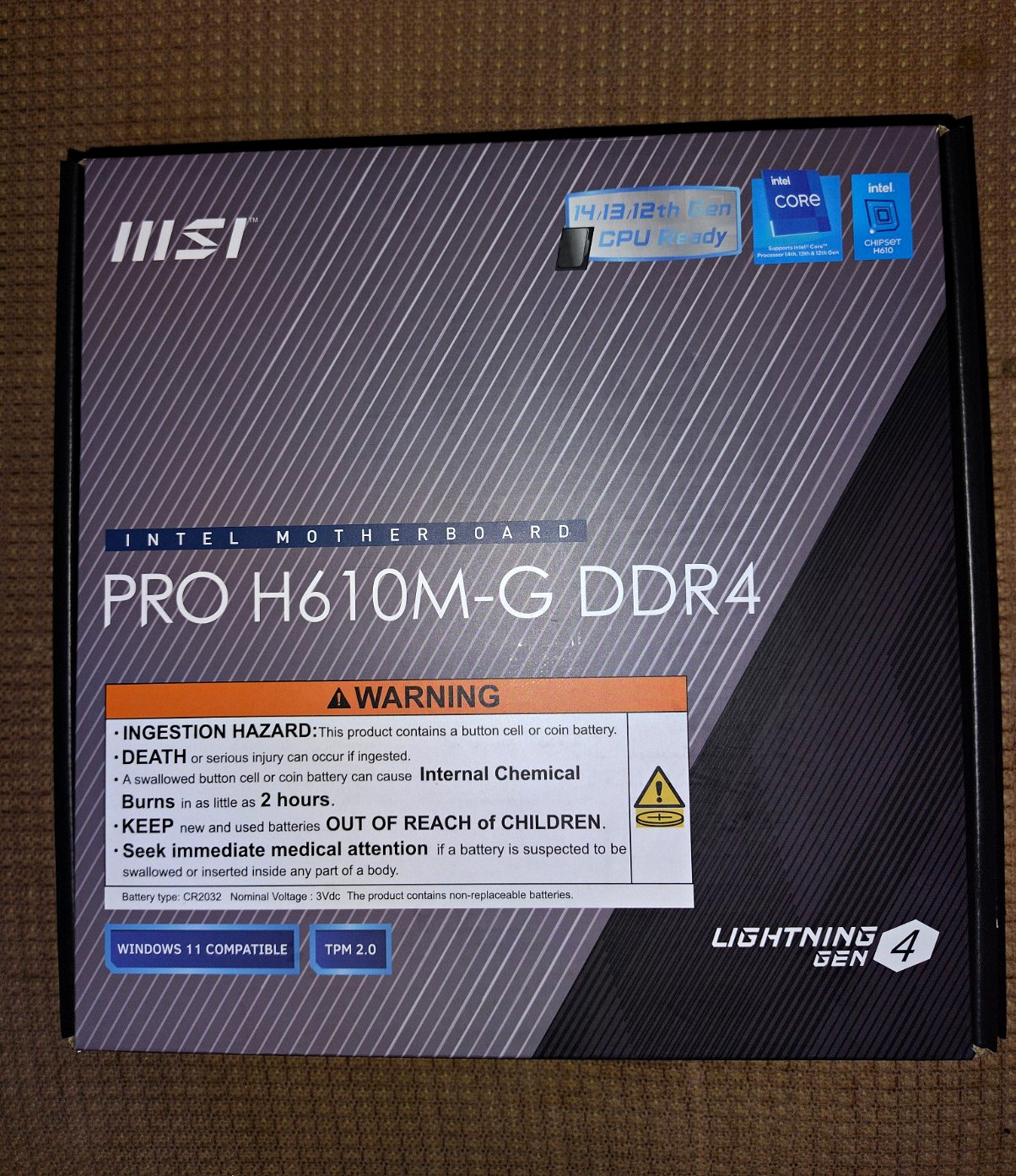 MSI PRO H610M-G DDR4 MicroATX LGA1700 Intel Motherboard M.2 DDR4
