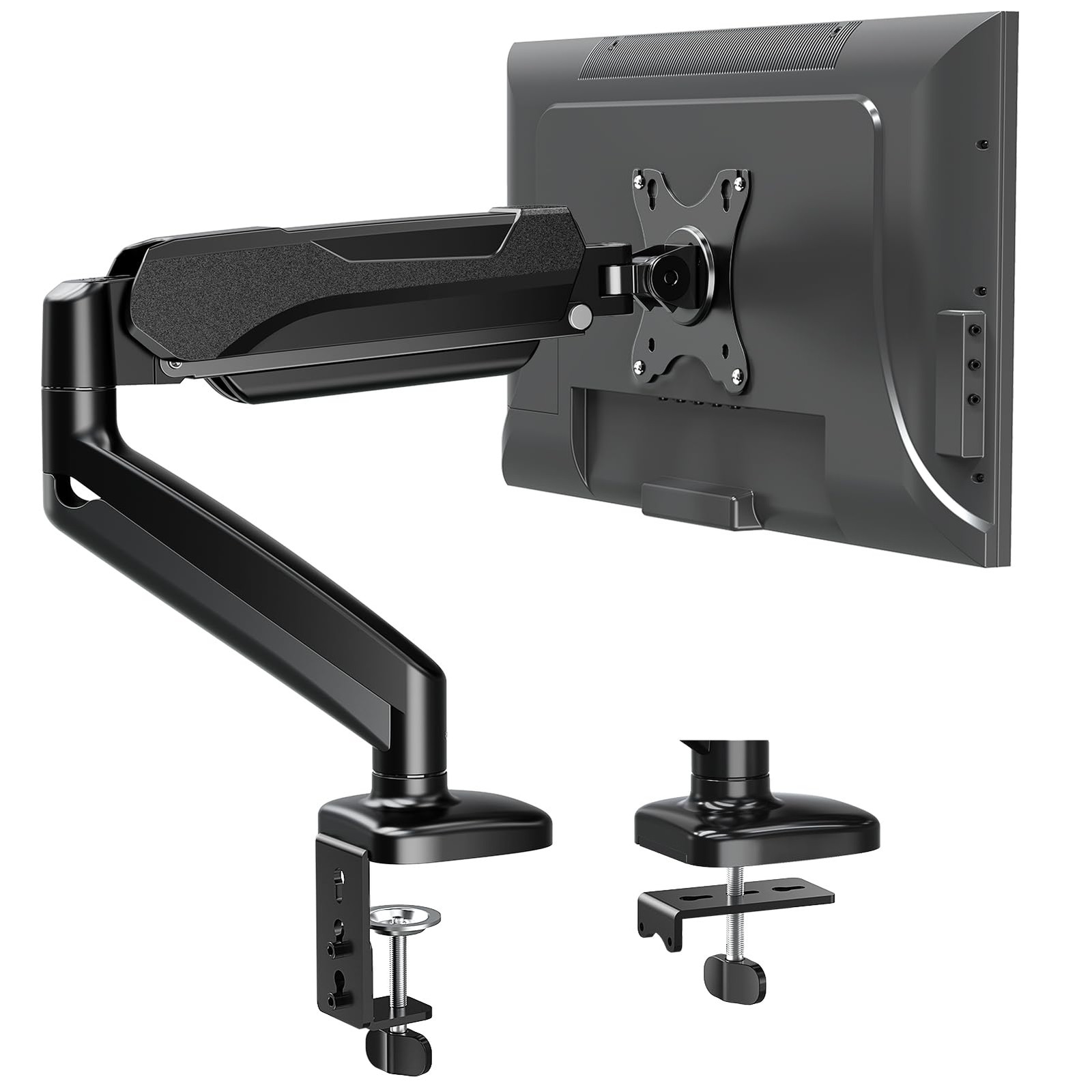 Single Monitor Desk Mount, Adjustable Gas Spring Monitor Arm Max 32 Inch Screen