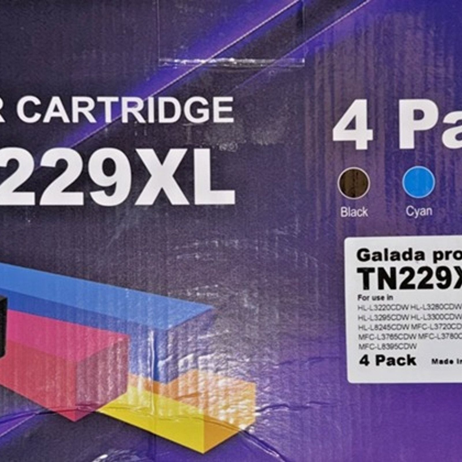 Galada Pro TN229XL 4PK Toner Cartridge For Brother TN-229, others, SEE DESC
