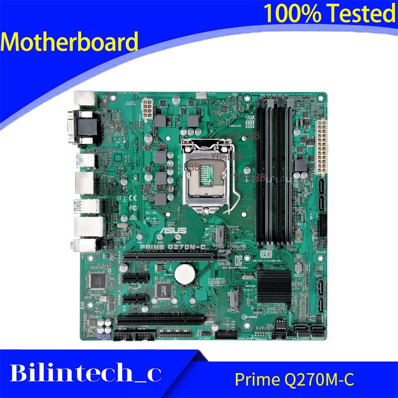 FOR ASUS Prime Q270M-C Motherboard Support 1151PIN DDR4 64GB VGA+DVI+HDMI Intel