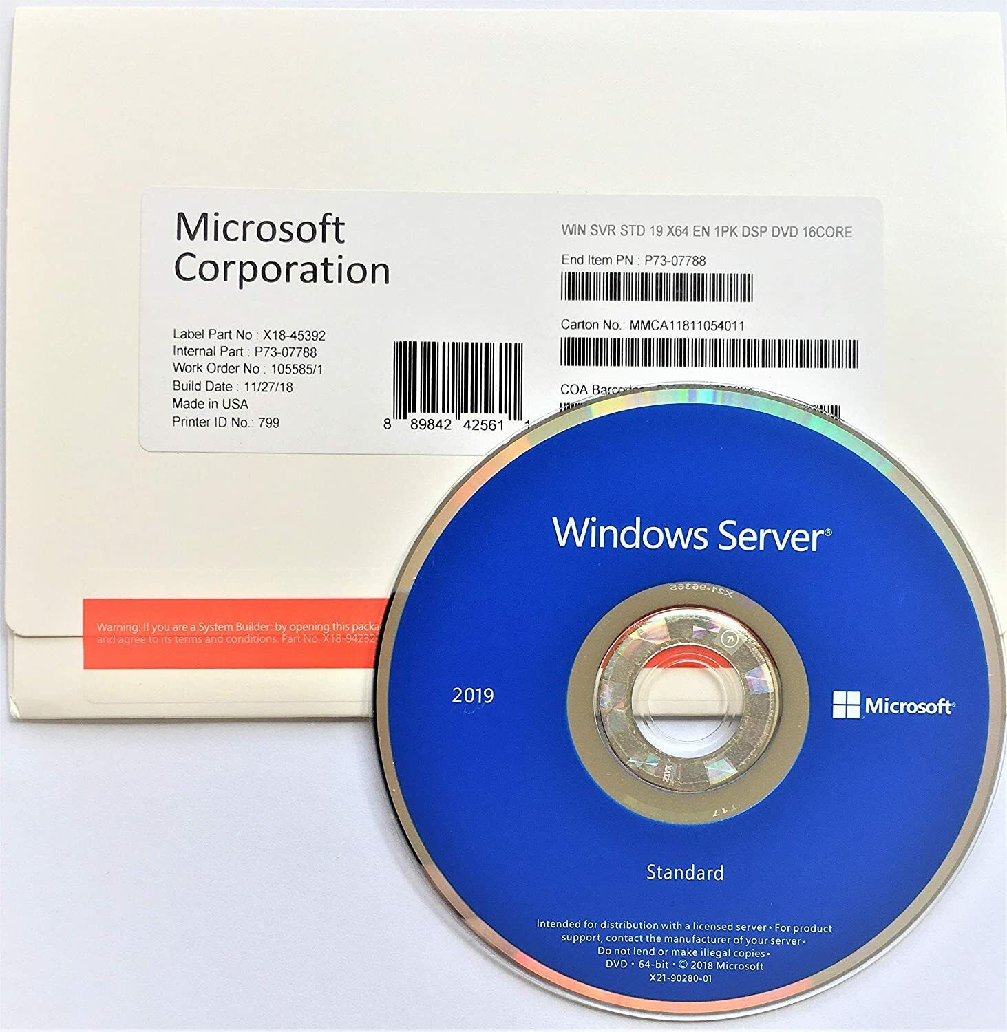 Windows Server 2019 16 Cores (Sealed) Fast Shipping